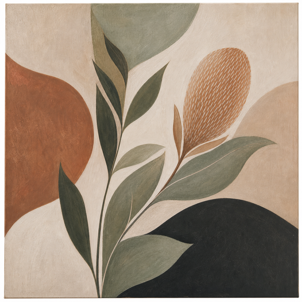 Still Banksia abstract botanical artwork