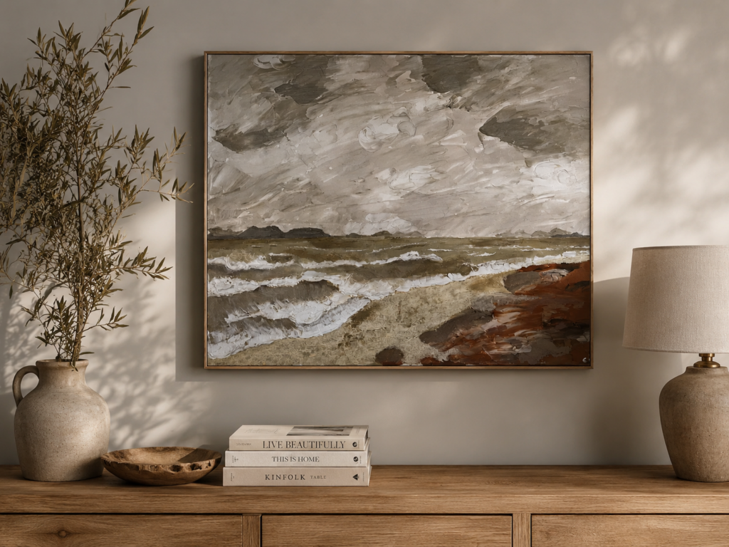 Headland in the Rain abstract botanical artwork