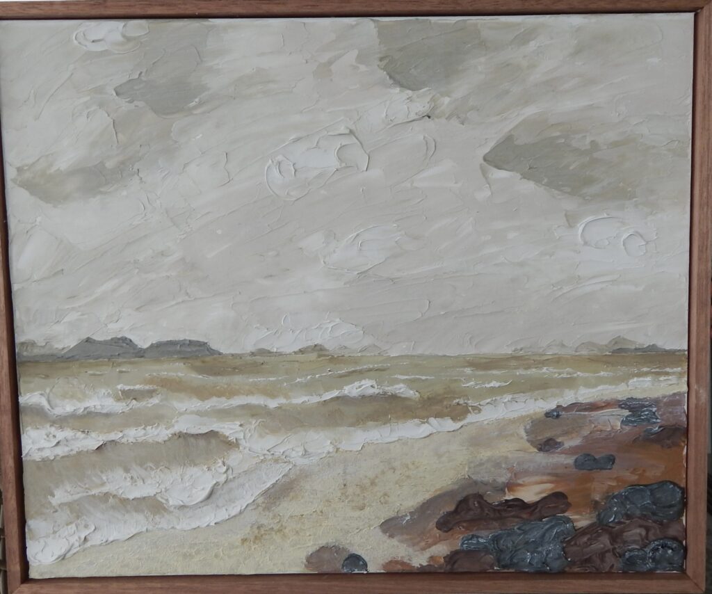 Gloomy Beach abstract botanical artwork