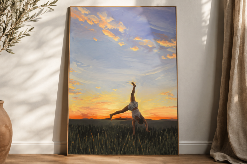 Chasing the Last Light — New Original Painting – Pre Order abstract botanical artwork